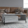 Table basse Sonoma gris 90x50x36,5 cm Bois d'ingénierie 