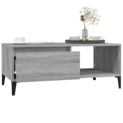 Table basse Sonoma gris 90x50x36,5 cm Bois d'ingénierie 