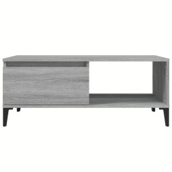 Table basse Sonoma gris 90x50x36,5 cm Bois d'ingénierie 