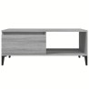 Table basse Sonoma gris 90x50x36,5 cm Bois d'ingénierie 
