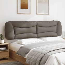Coussin de tête de lit taupe 200 cm tissu 