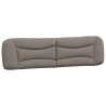 Coussin de tête de lit taupe 200 cm tissu 