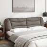 Coussin de tête de lit taupe 200 cm tissu 