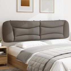 Coussin de tête de lit taupe 200 cm tissu 