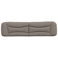 Coussin de tête de lit taupe 200 cm tissu 