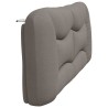 Coussin de tête de lit taupe 200 cm tissu 