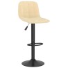 Tabourets de bar lot de 2 crème velours 
