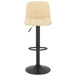 Tabourets de bar lot de 2 crème velours 