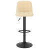 Tabourets de bar lot de 2 crème velours 