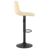 Tabourets de bar lot de 2 crème velours 