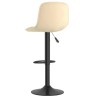 Tabourets de bar lot de 2 crème velours 