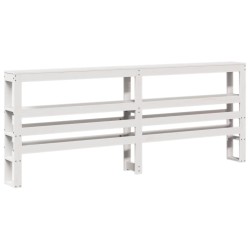 Cadre de lit avec tête de lit sans matelas blanc 200x200 cm 