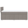 Sommier à lattes de lit avec matelas Taupe 90x190 cm Tissu 