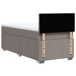 Sommier à lattes de lit avec matelas Taupe 90x190 cm Tissu 
