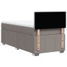 Sommier à lattes de lit avec matelas Taupe 90x190 cm Tissu 