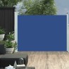 Auvent latéral rétractable de patio 100x500 cm Bleu 