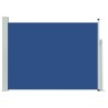 Auvent latéral rétractable de patio 100x500 cm Bleu 