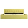 Cadre de lit à stockage hydraulique jaune lime tissu 180x200 cm  