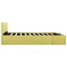 Cadre de lit à stockage hydraulique jaune lime tissu 180x200 cm  