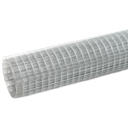Grillage pour volière acier galvanisé 25x1,5 m argenté 