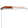 Auvent manuel rétractable 400x300 cm Orange et marron 
