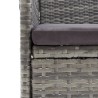 Ensemble à manger de jardin et coussins 5pcs Gris/noir 