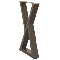 Pieds de table à manger 2 pièces Acier naturel 50 x (72-73,3) cm Acier 