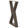 Pieds de table à manger 2 pièces Acier naturel 50 x (72-73,3) cm Acier 