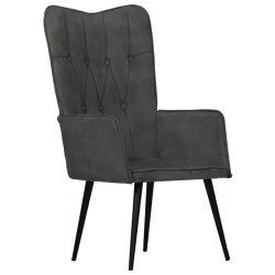 Chaise à oreilles Noir Toile 