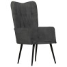 Chaise à oreilles Noir Toile 