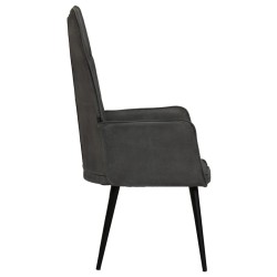 Chaise à oreilles Noir Toile 