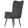 Chaise à oreilles Noir Toile 