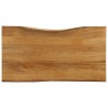 Dessus de table 120x60x2,5 cm bord vivant bois massif manguier 