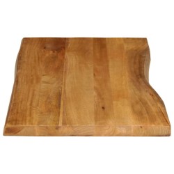 Dessus de table 120x60x2,5 cm bord vivant bois massif manguier 