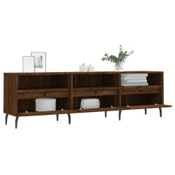 Meuble TV chêne marron 150x30x44,5 cm bois d'ingénierie 