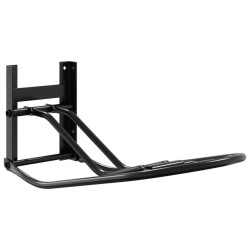 Porte-selle pliable mural noir fer 
