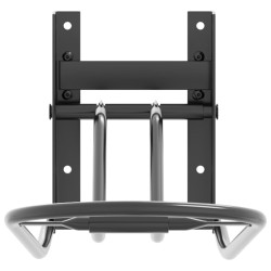 Porte-selle pliable mural noir fer 