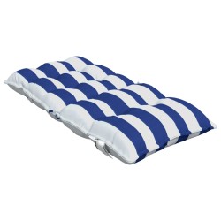 Coussins de chaise à dossier bas lot de 4 rayures bleu/blanc 