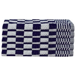 Ensemble de serviettes 50 pcs bleu et blanc coton 