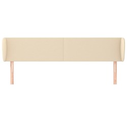 Tête de lit avec oreilles Crème 163x23x78/88 cm Tissu 