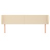 Tête de lit avec oreilles Crème 163x23x78/88 cm Tissu 