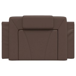 Coussin de tête de lit marron 80 cm similicuir 