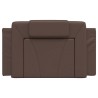 Coussin de tête de lit marron 80 cm similicuir 