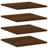 Étagères murales 4 pcs chêne marron 40x40x1,5cm bois ingénierie 