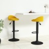 Tabourets de bar lot de 2 Jaune Velours 