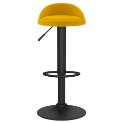 Tabourets de bar lot de 2 Jaune Velours 