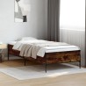 Cadre de lit sans matelas chêne fumé 100x200 cm 