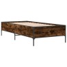 Cadre de lit sans matelas chêne fumé 100x200 cm 