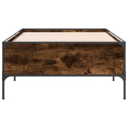 Cadre de lit sans matelas chêne fumé 100x200 cm 