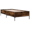 Cadre de lit sans matelas chêne fumé 100x200 cm 